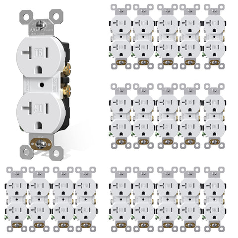 AIDA 20-amp duplex outlet with tamper-resistant design for safer home power