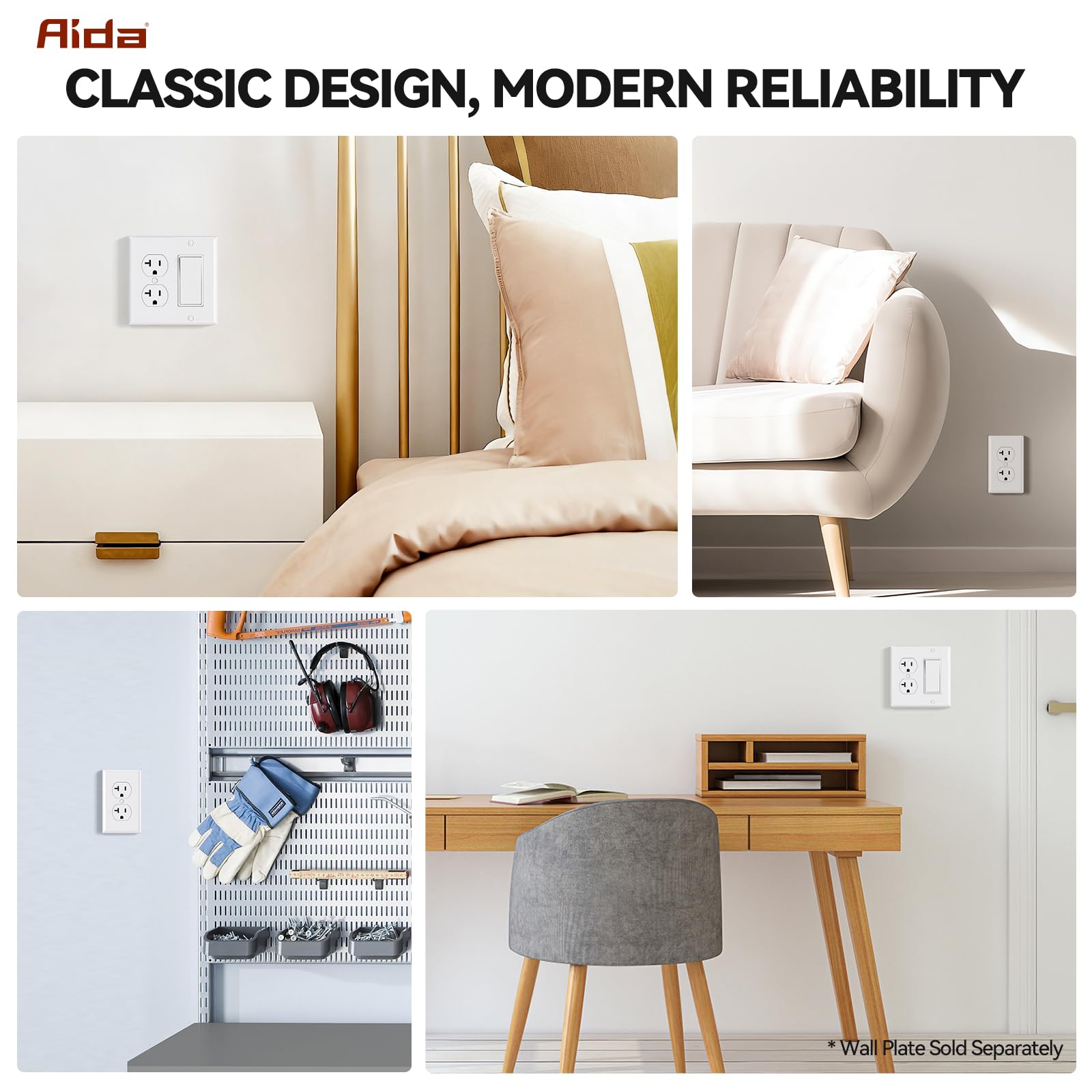 AIDA installation-ready receptacle for fast upgrades
