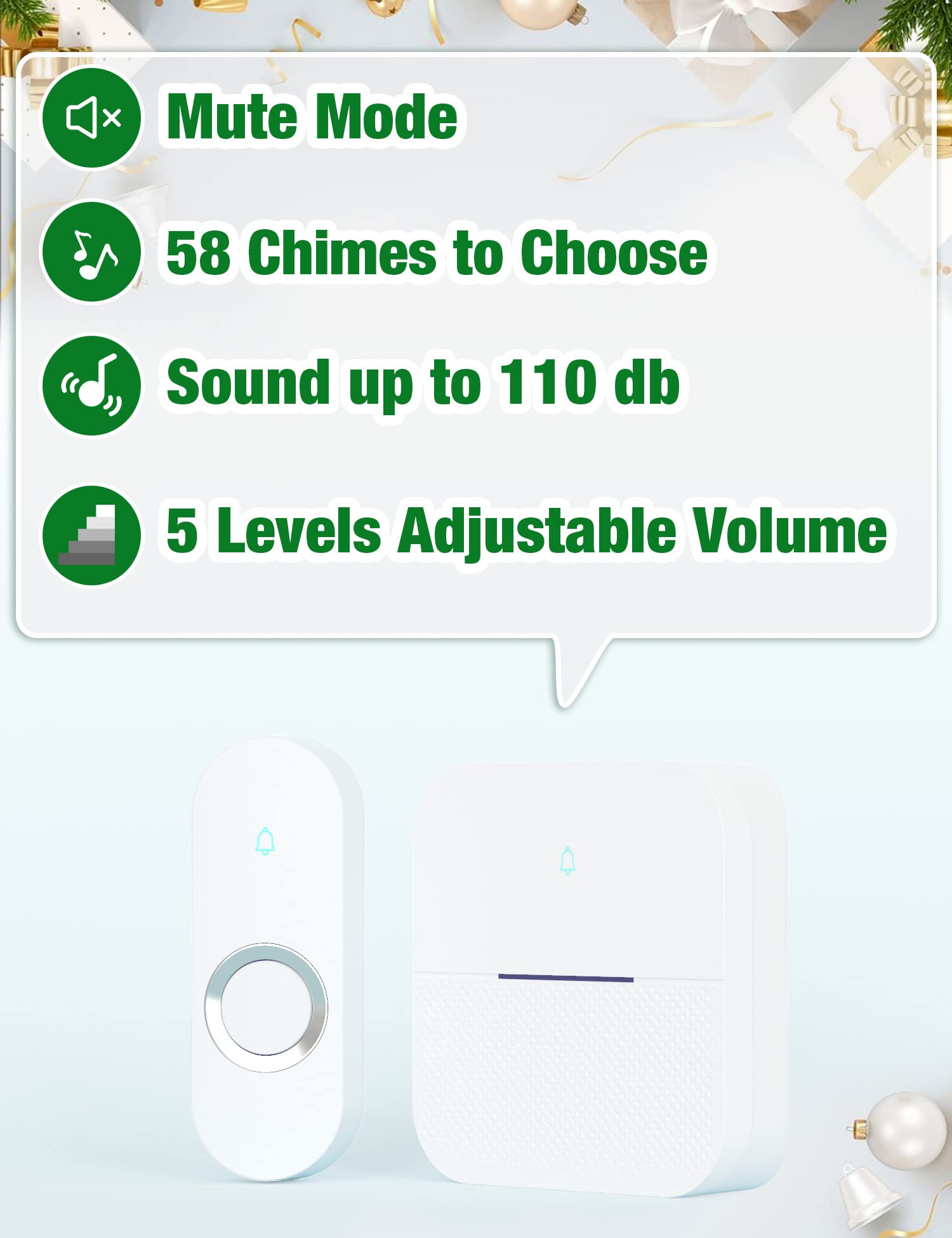AIDA wireless receiver inside home with long-range notification clarity.