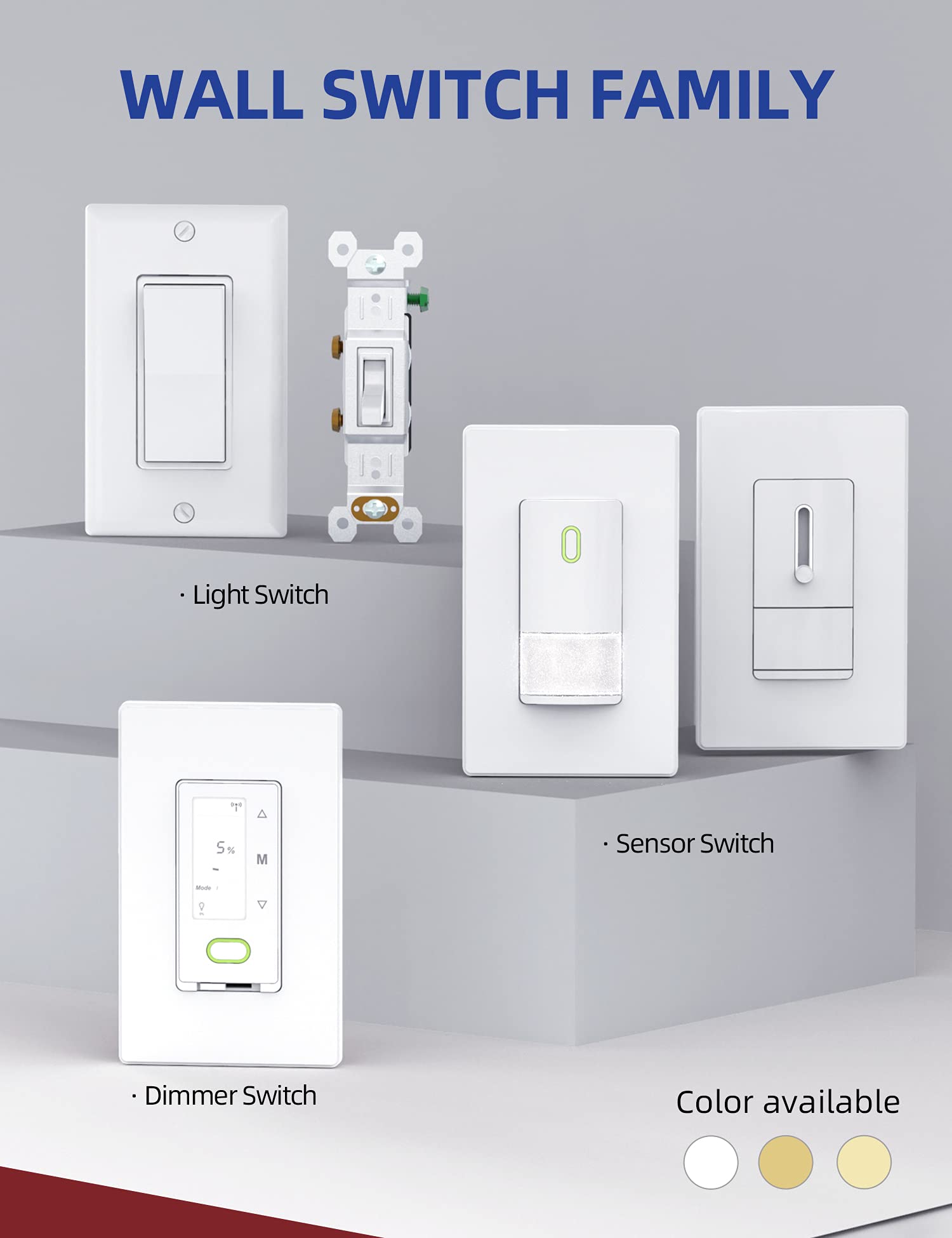 Easy installation with traditional screw terminals on AIDA switch