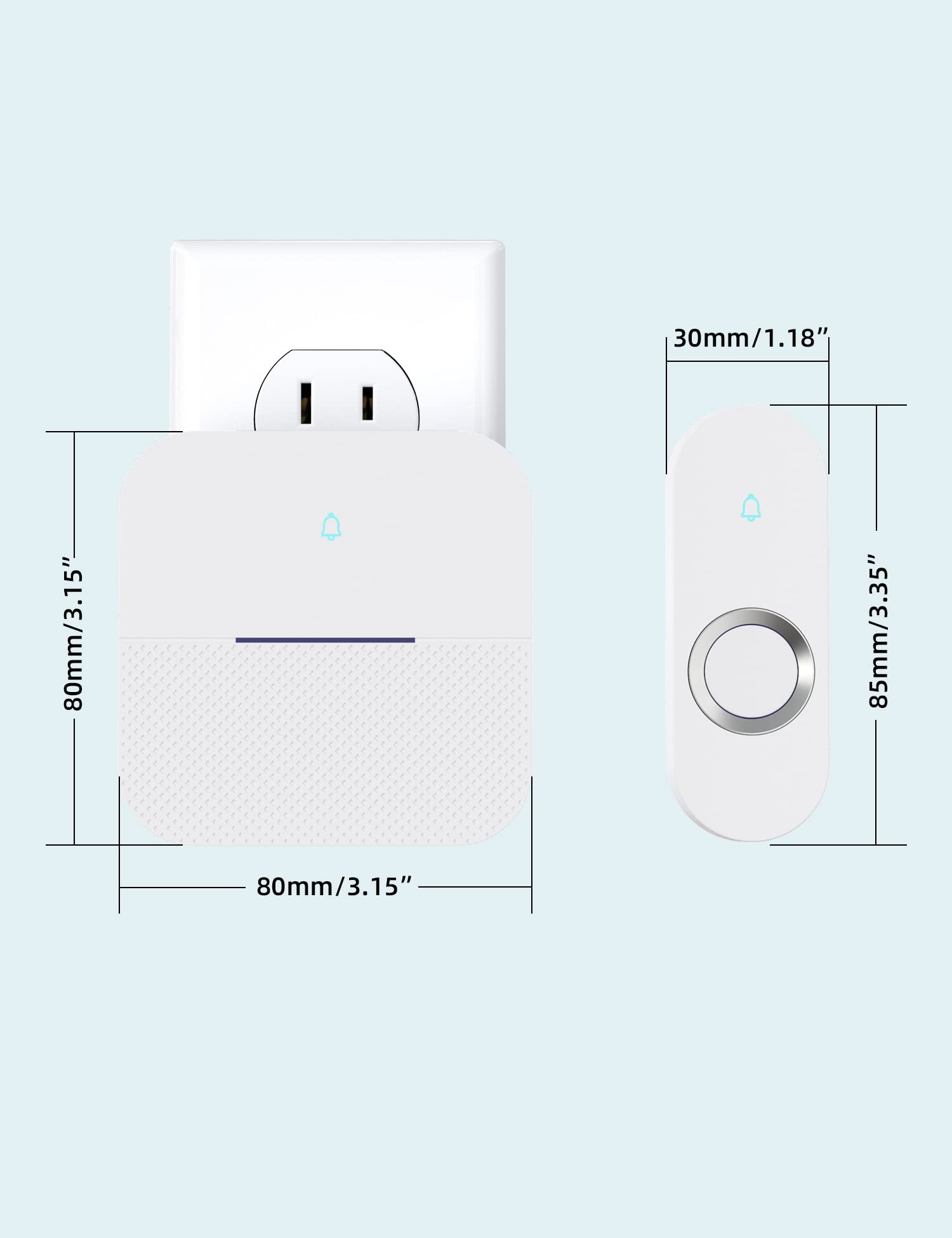 AIDA easy setup with plug-in receiver and battery button.