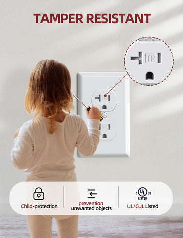 AIDA heavy-duty outlet in-wall installation illustration for durable power delivery.