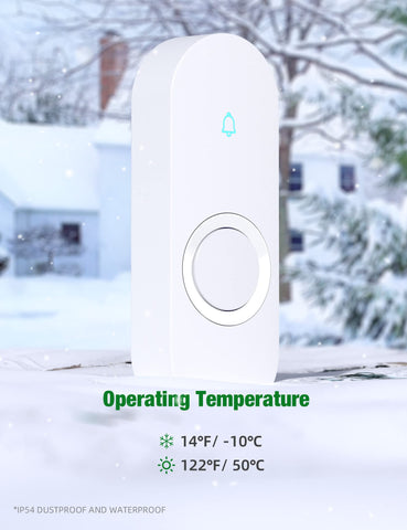 AIDA doorbell two-buttons one receiver: compact, flexible wireless solution.