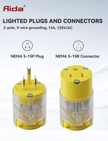 AIDA lighted plug with dimpled grip enables secure, ergonomic installation.