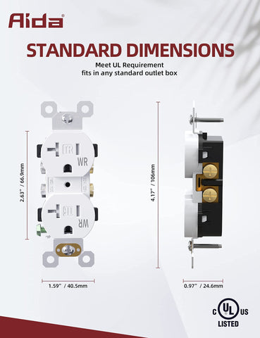 AIDA plaster ears with break-off design ease mounting.