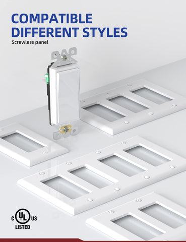 AIDA self-grounding wall switch with glossy white finish for secure grounding