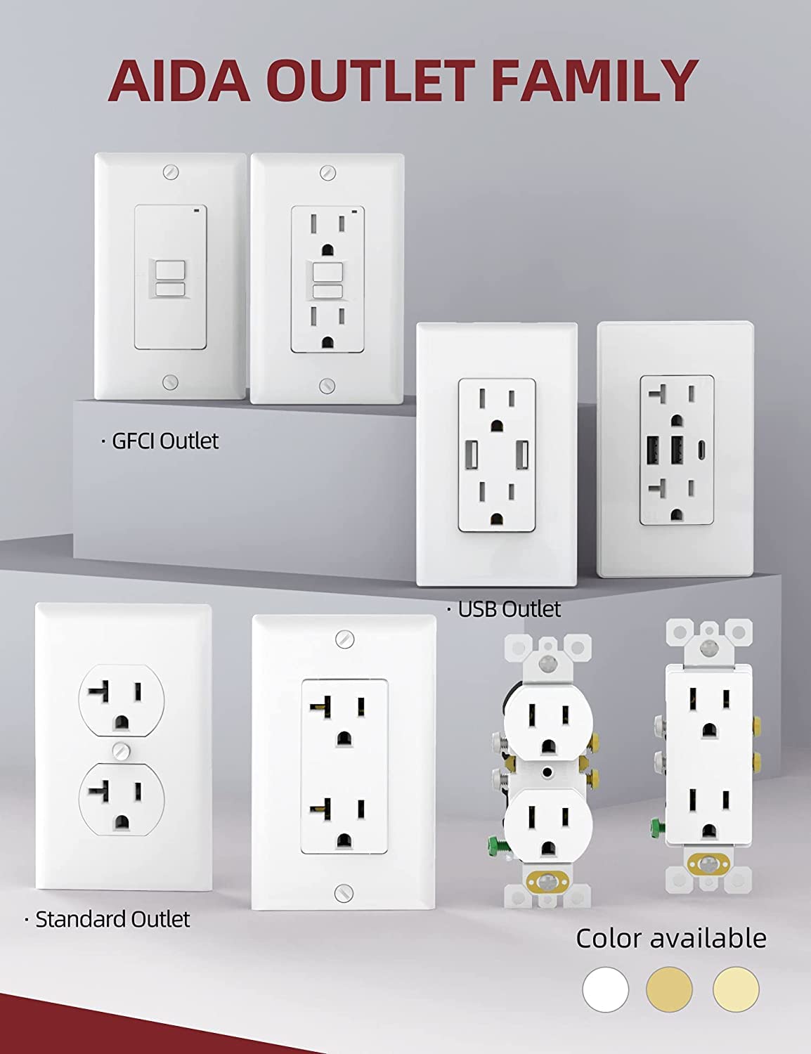 AIDA tamper-resistant receptacle prevents insertions while keeping a clean look
