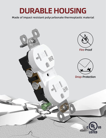 AIDA tamper-resistant receptacle keeps small objects out while powering devices safely.