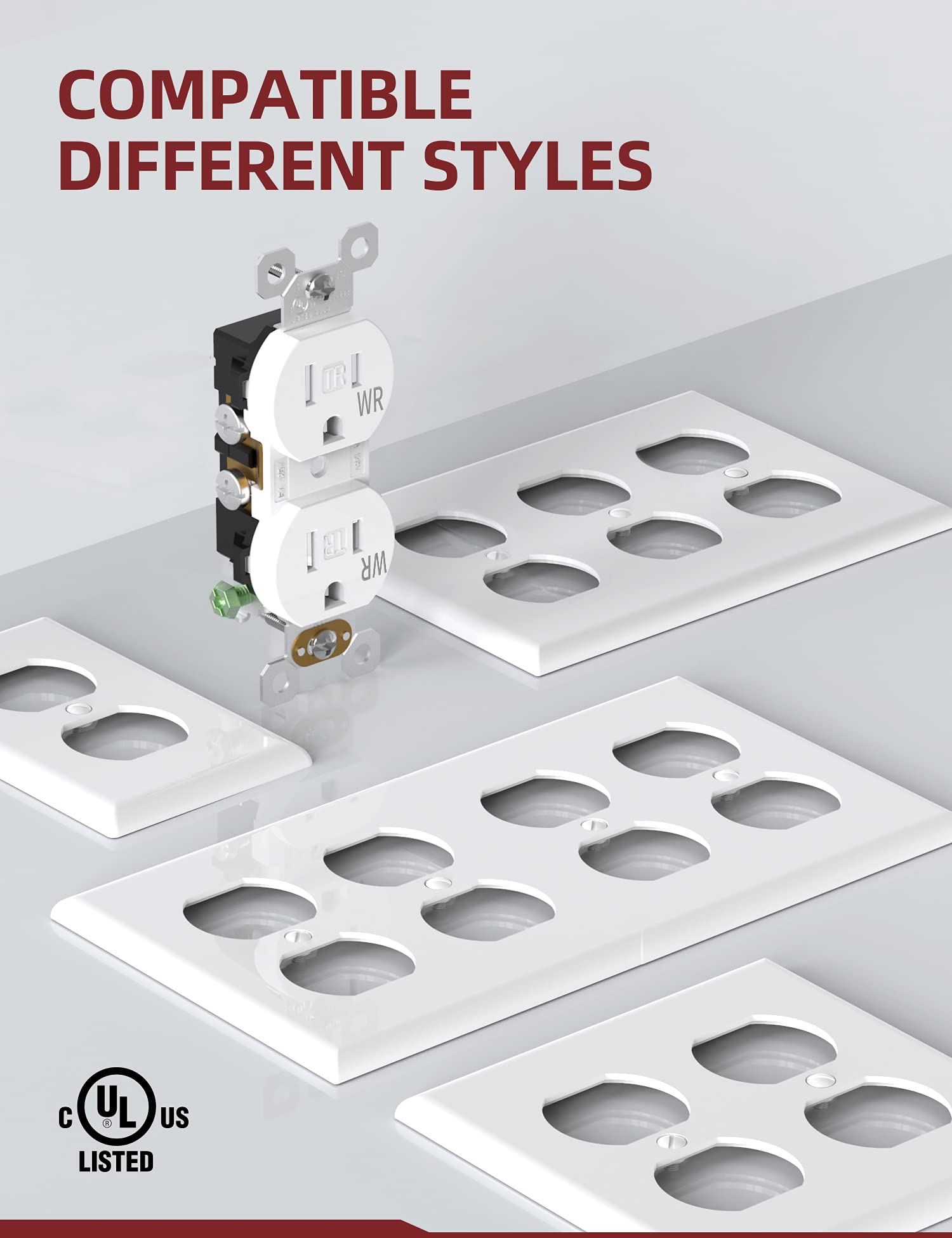 AIDA UL-listed duplex receptacle confirms high safety and quality
