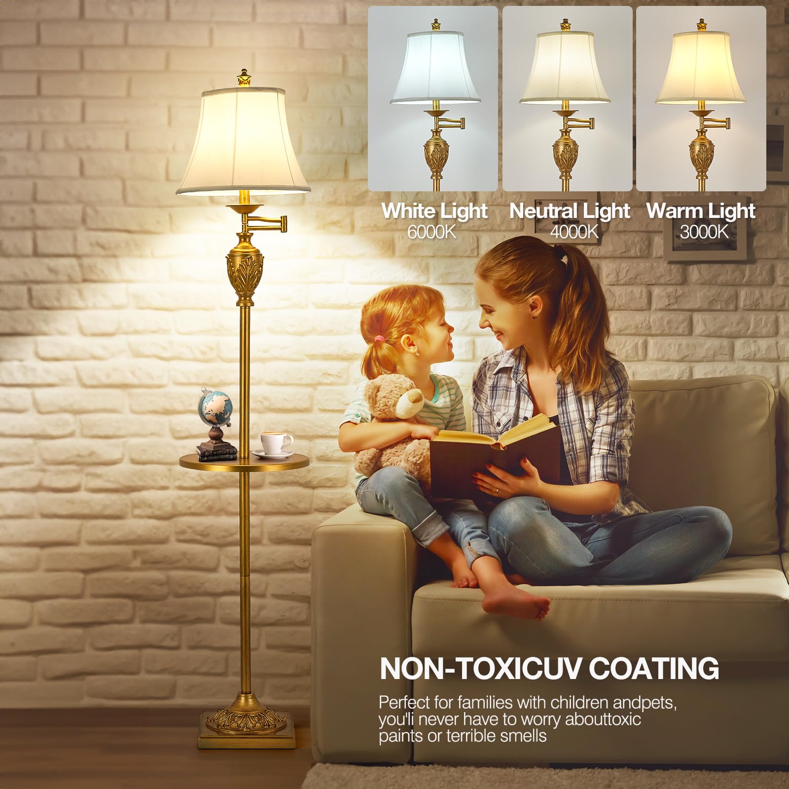 AIDENOEY lamp with 350° adjustable arm for precise lighting.