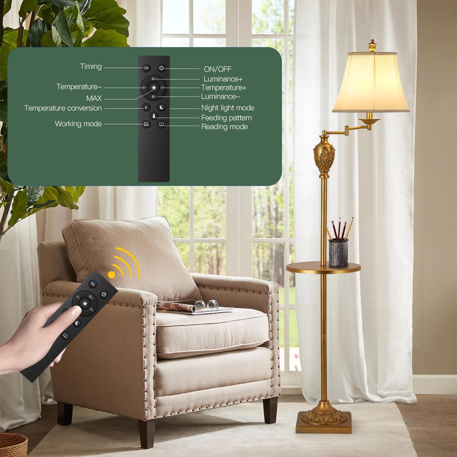 AIDENOEY easy to assemble floor lamp for quick setup.