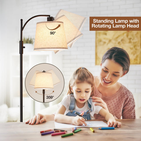 AIDENOEY linen beige shade creates warm ambient lighting for relaxing rooms.