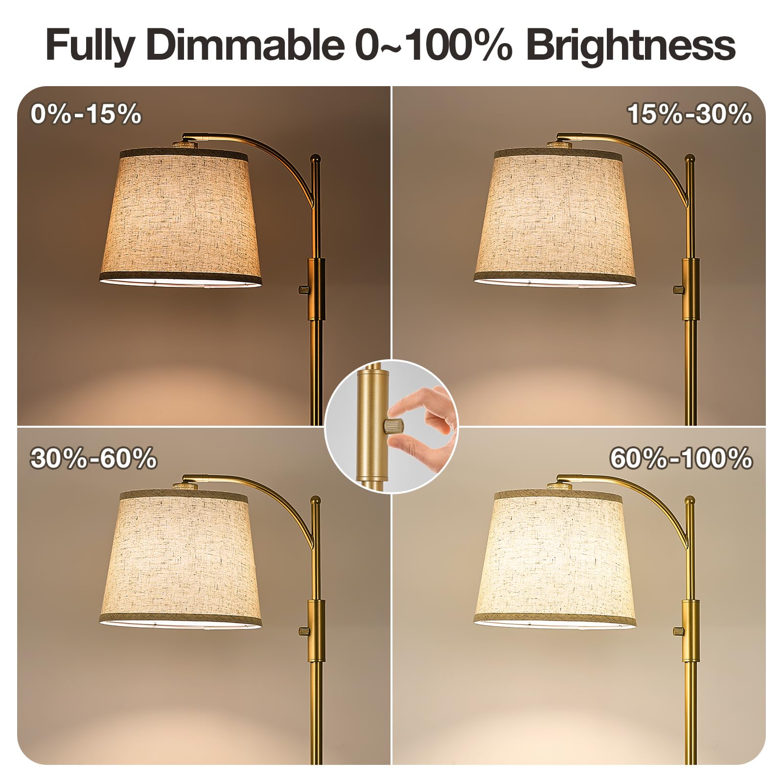 AIDENOEY floor lamp with adjustable head rotation for reading and tasks.