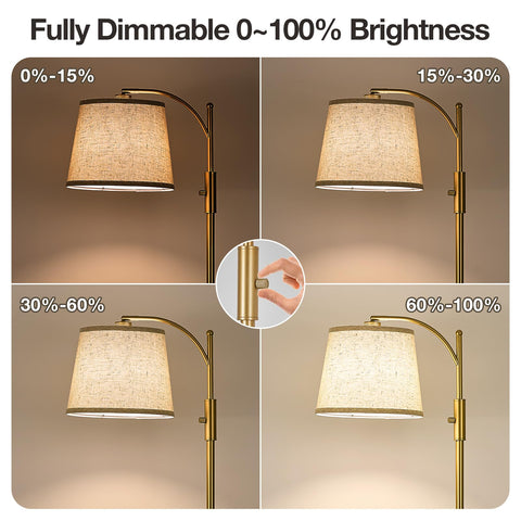 AIDENOEY floor lamp with adjustable head rotation for reading and tasks.