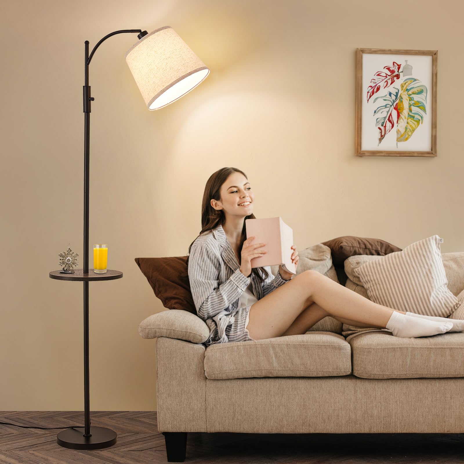 AIDENOEY adjustable head allows flexible lighting angles for work or reading.