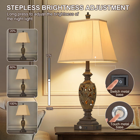 AIDENOEY night-light with touch switch offers warm to cool lighting options