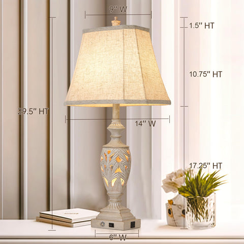 AIDENOEY set of two bedside lamps suited for bedroom or living room setups