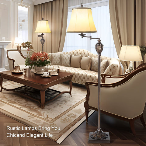 AIDENOEY traditional LED floor lamp at 60.5 inches fits reading corners.