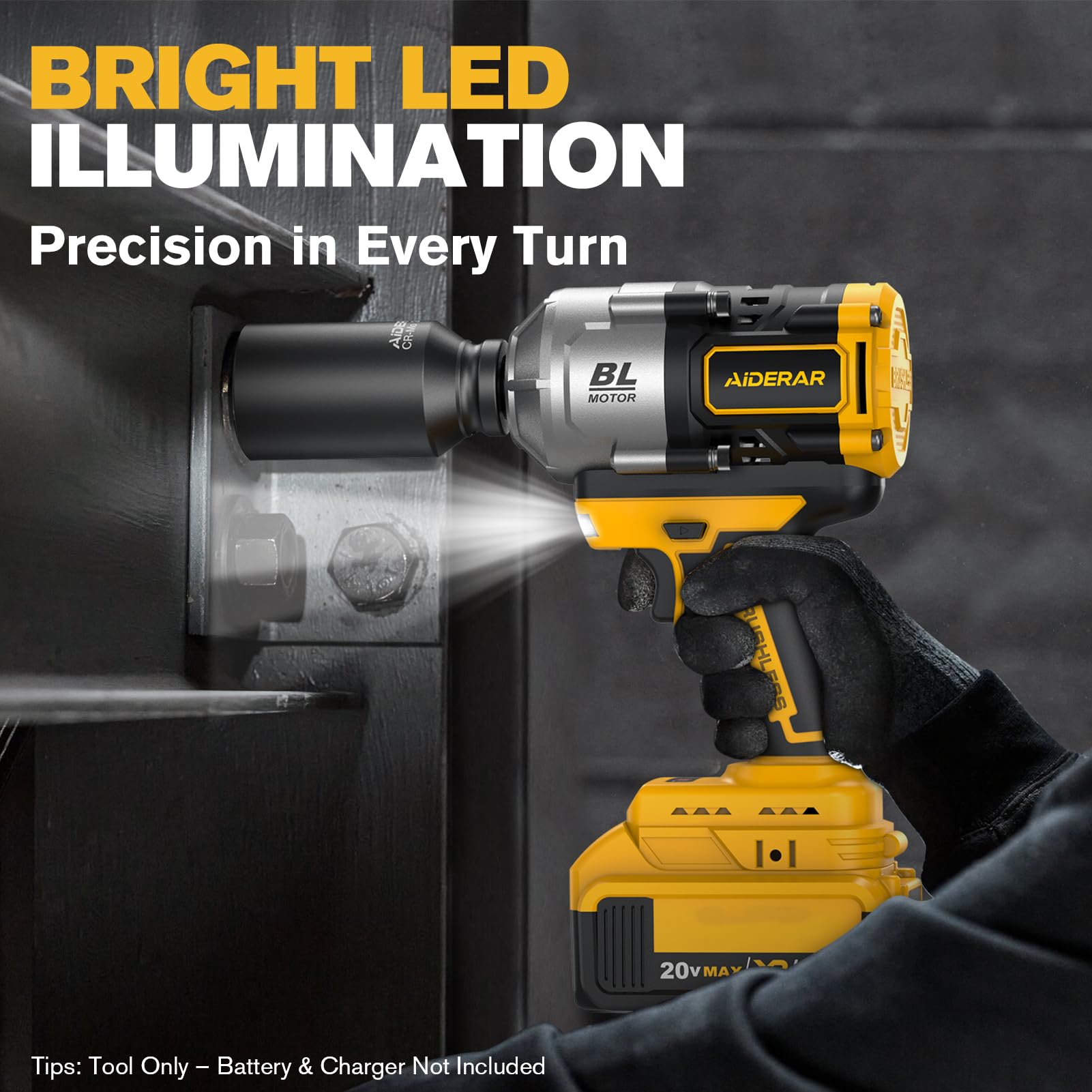 AIDERAR wrench loosens a rusted bolt with confident torque.