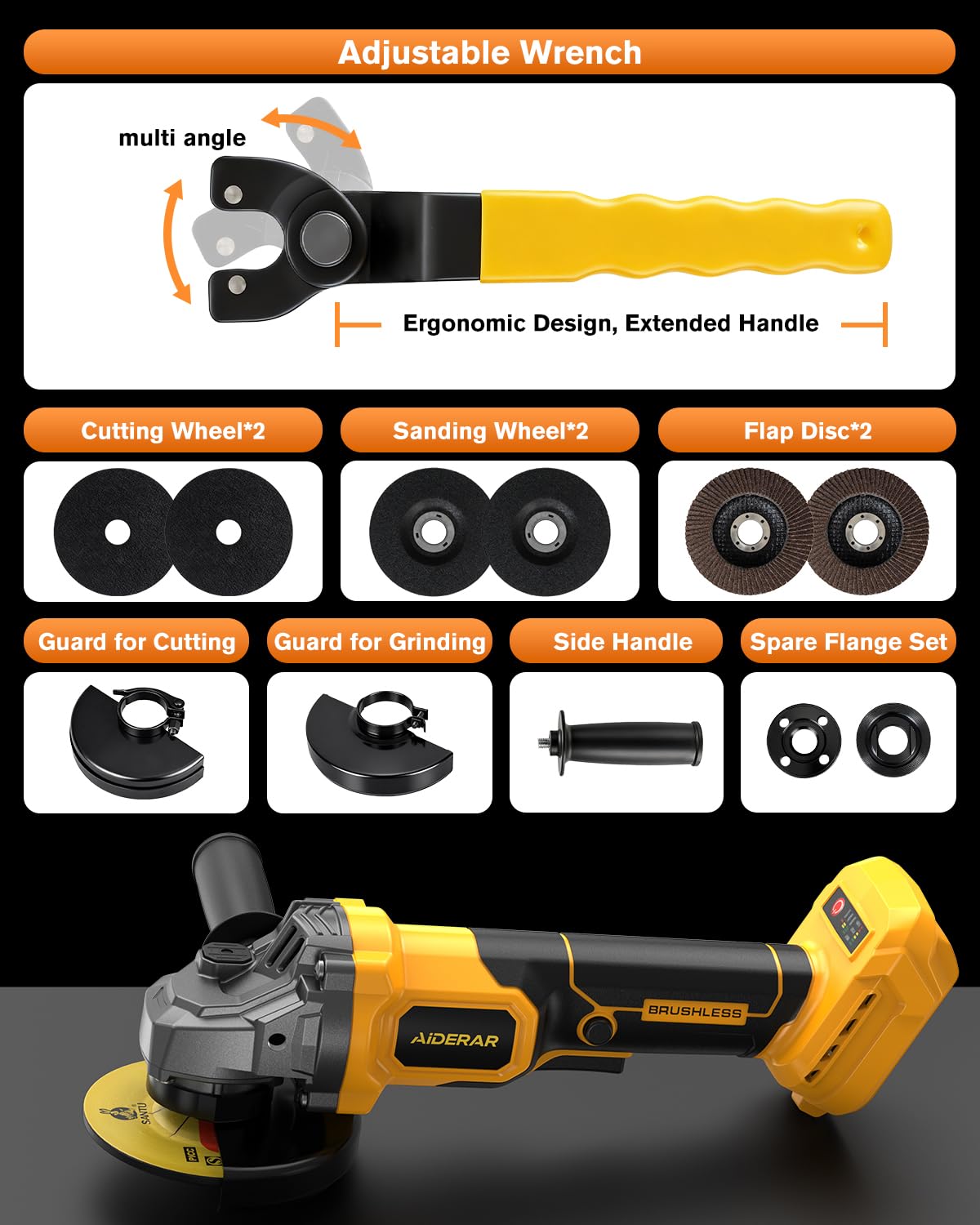 Aiderar compact cordless grinder ideal for DIY metal projects