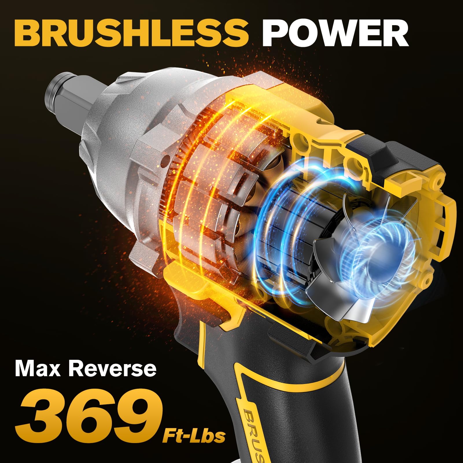 AIDERAR impact wrench shows dual drive quarter-inch hex chuck for bits