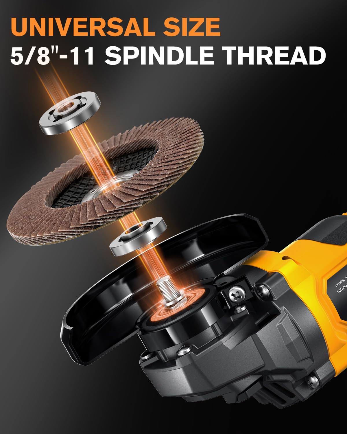 Aiderar grinder spindle supports 5/8-11 discs for common attachments