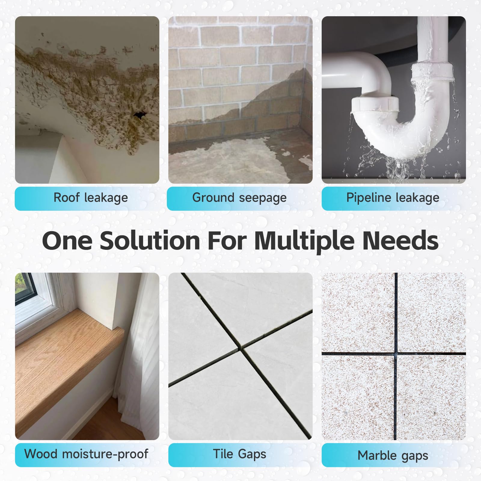 Aididan sealant adheres to concrete walls for durable, moisture-resistant protection.