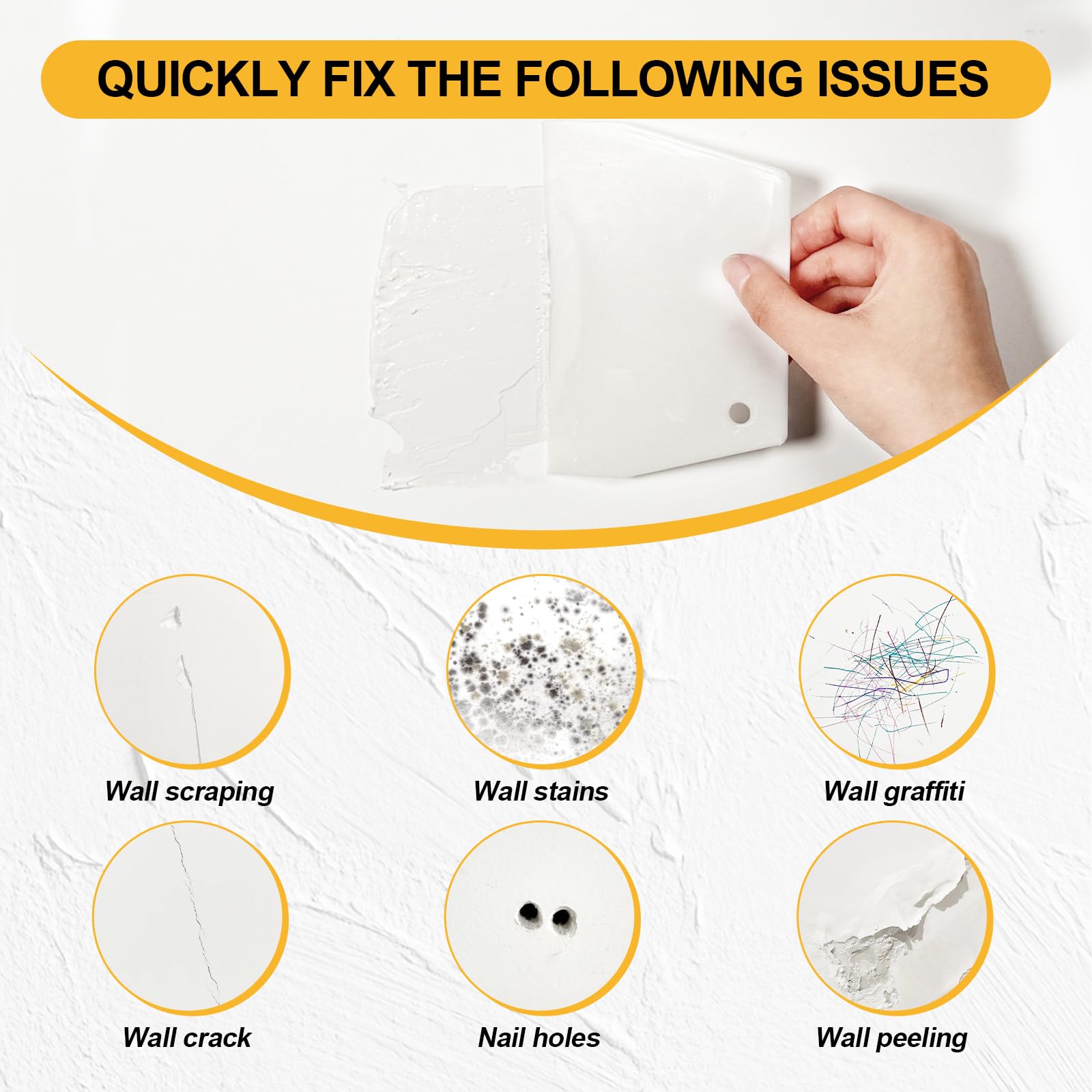 Aididan 2-inch wall patch included for quick dent repair.