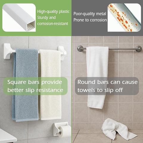 Aidimming corrosion-proof plastic towel bar withstands humidity and daily use