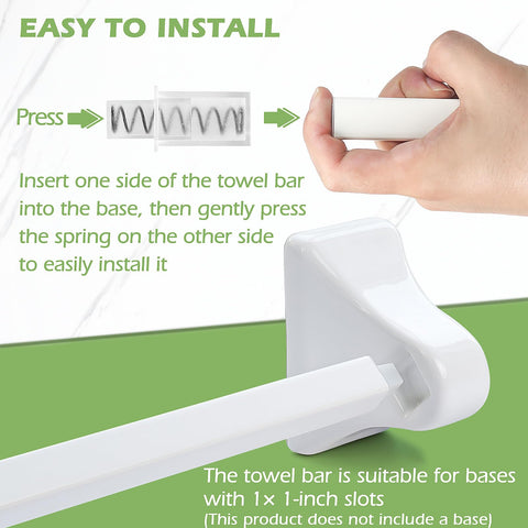 Aidimming white finish towel bar blending with bathroom and kitchen decor