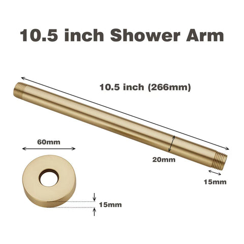 AIDISHANGPIN package includes shower arm and flange with grommet.