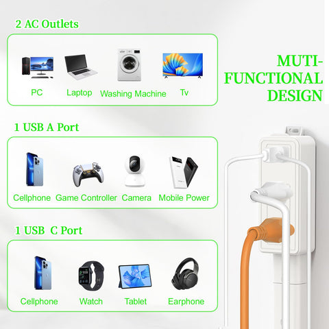 Aidmom extender enables behind-bed, nightstand, or couch charging setups with ease.