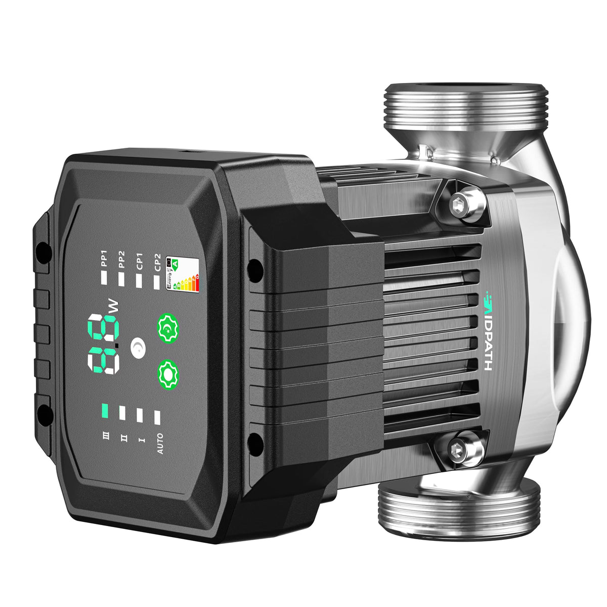 AIDPATH 10.1 GPM pump front view with quiet operation