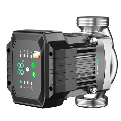 AIDPATH 11.9 GPM pump body with compact stainless steel design for quiet home use.