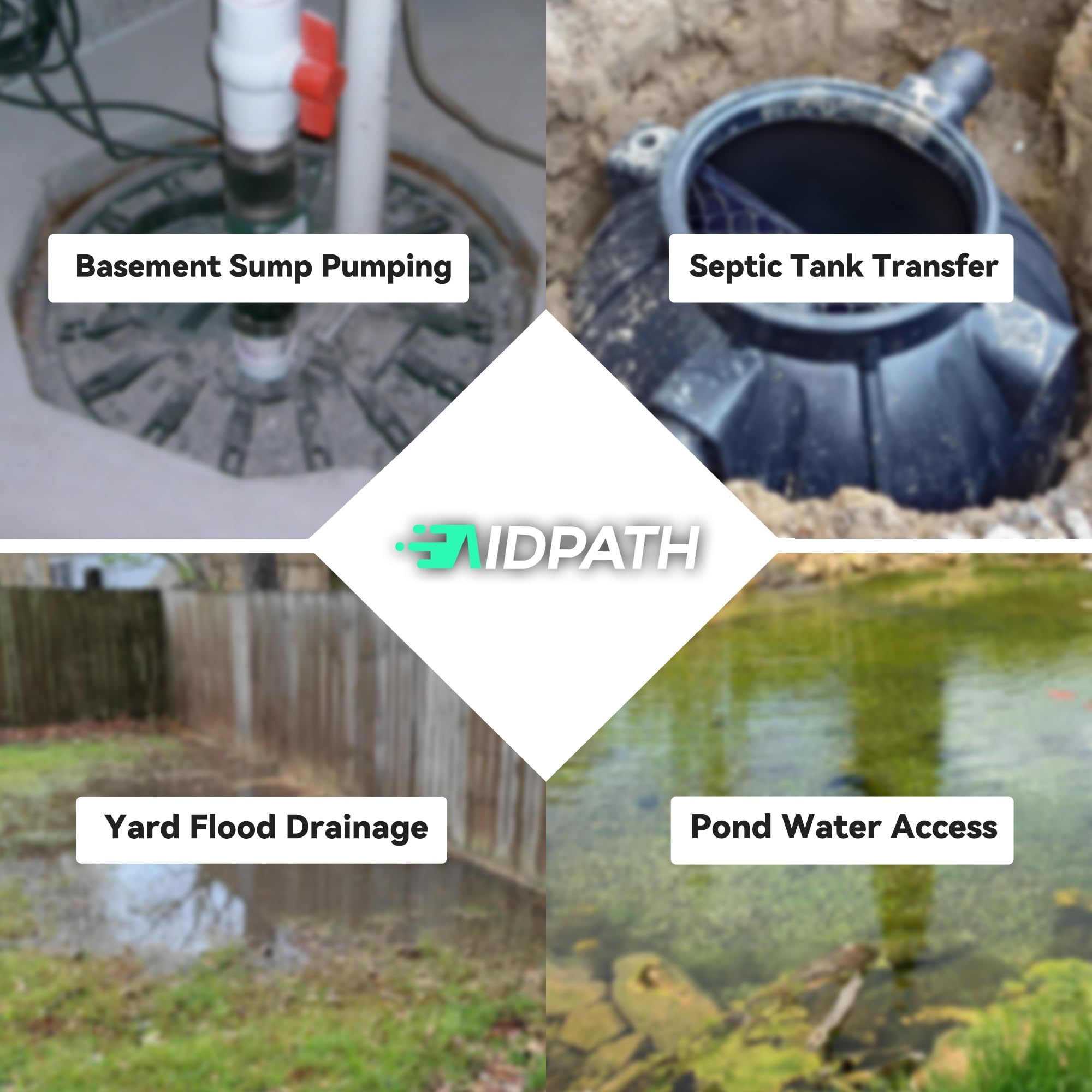 AIDPATH stainless steel body resists corrosion in tough wastewater environments