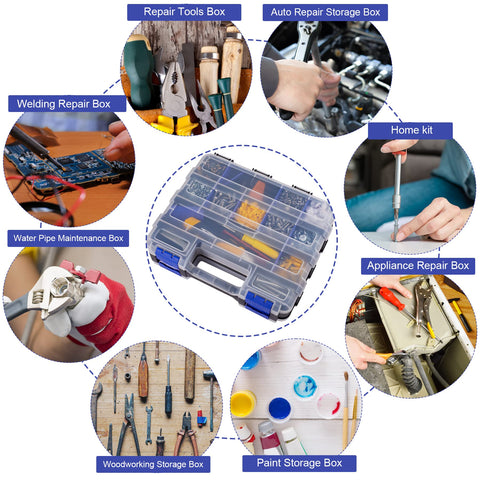 Aidy-Pro removable dividers enable customizable spaces for screws and nails.