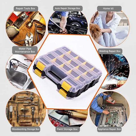 Aidy-Pro Tools Organizer with removable dividers enabling customizable screw and bolt storage.