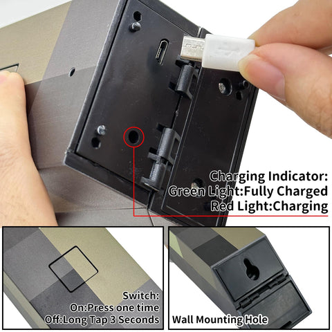 AIDYVOI portable torch adapts from handheld to wall mount for versatile use.