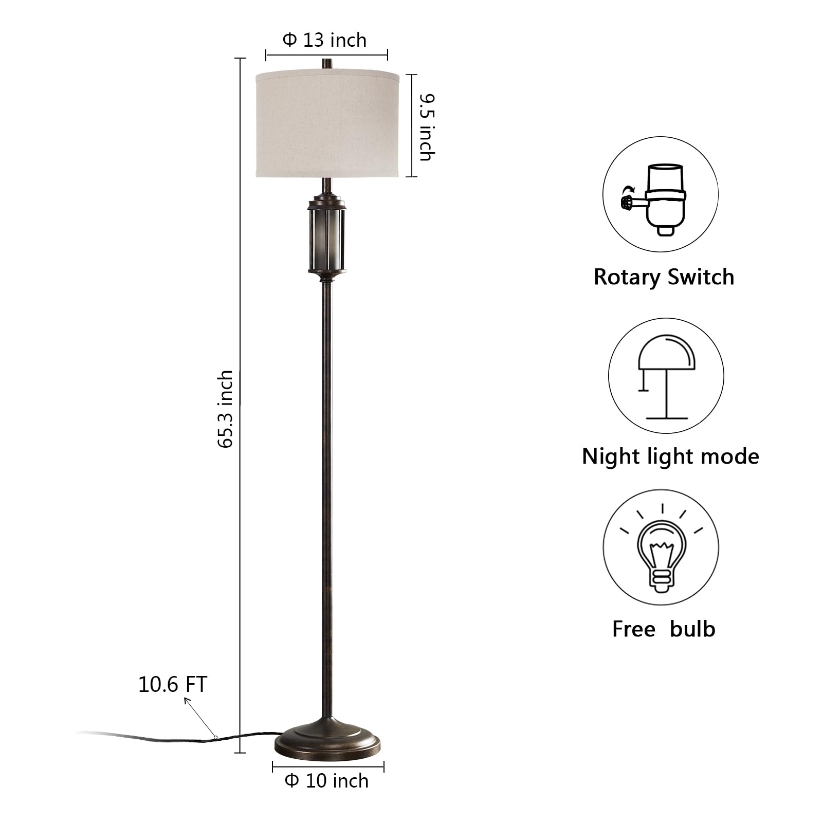 AIEAMPDO linen shade softening light for comfortable reading