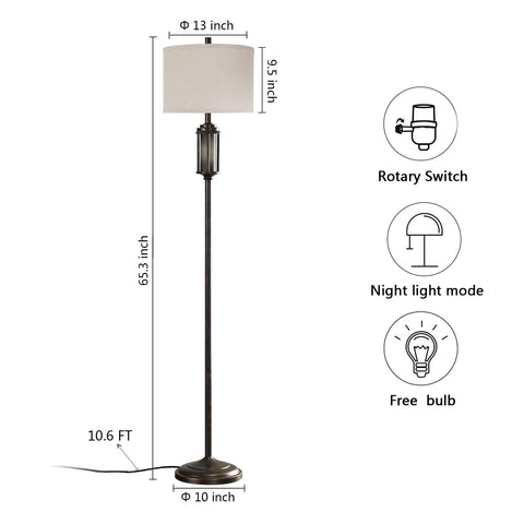 AIEAMPDO linen shade softening light for comfortable reading