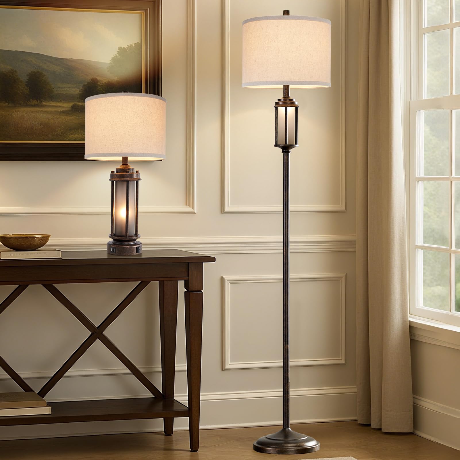AIEAMPDO sturdy metal base ensuring lamp stability