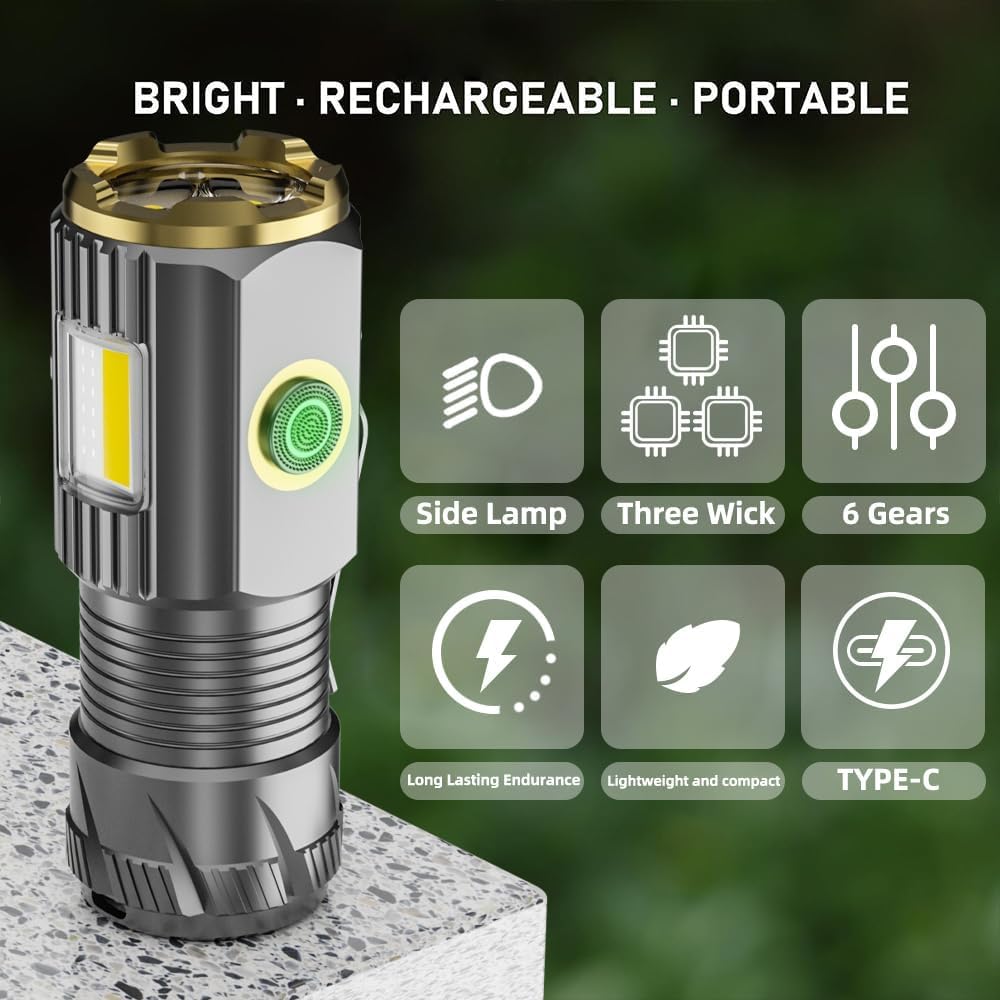 AIERSEN 9000 lumens compact flashlight ready for quick search tasks
