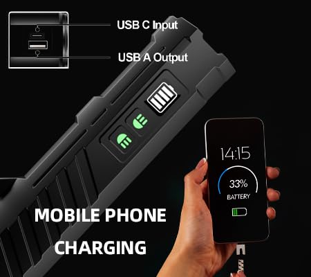 AIERSEN Rechargeable Flashlight infrared capability for nighttime use
