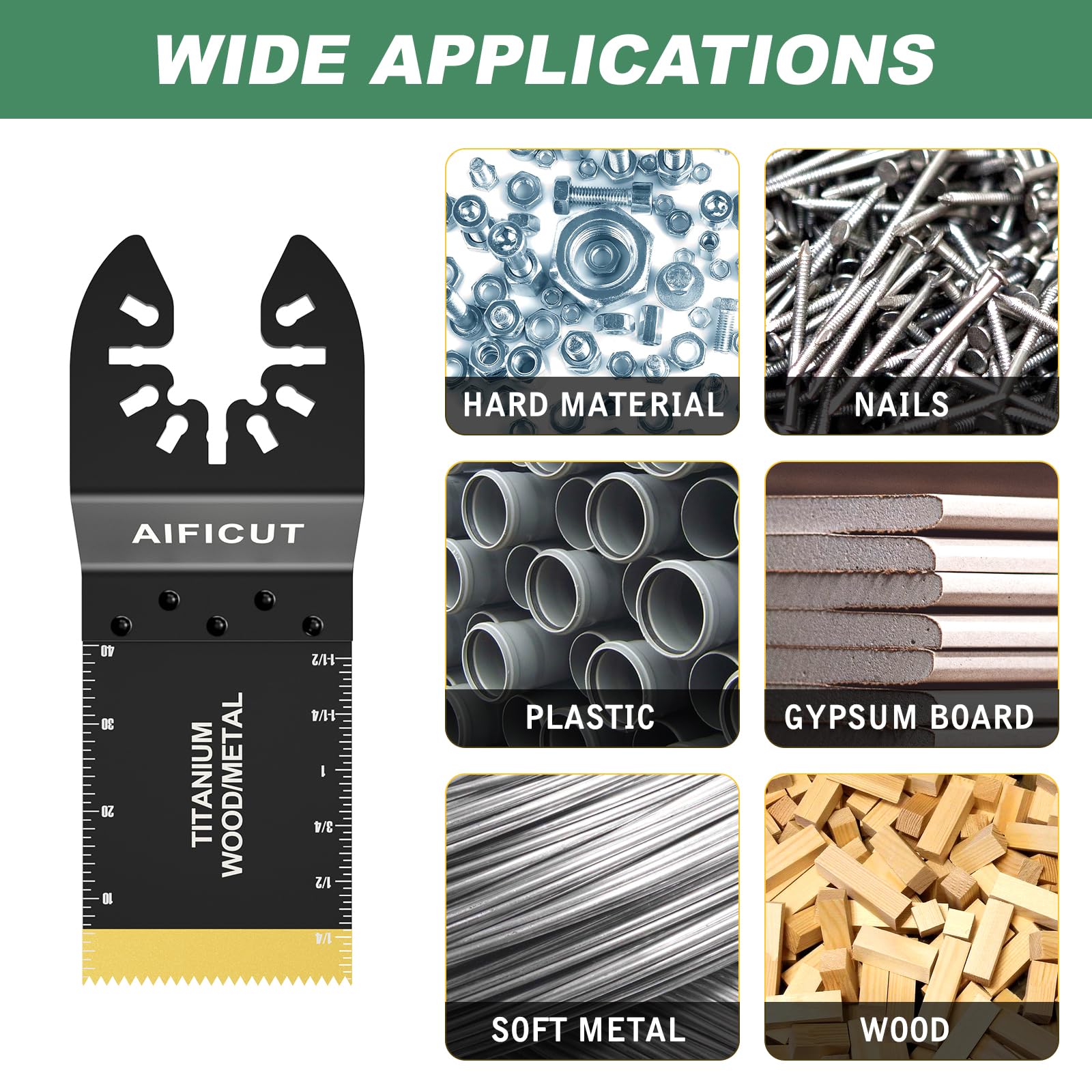 AIFICUT precision-cutting teeth delivering clean results on wood and plastic tasks