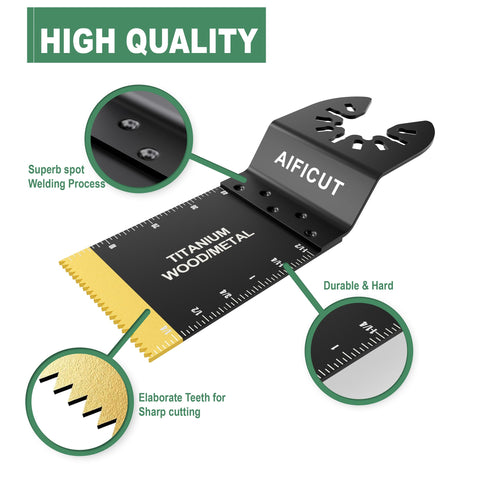 AIFICUT titanium coating providing heat and wear resistance during tough cuts