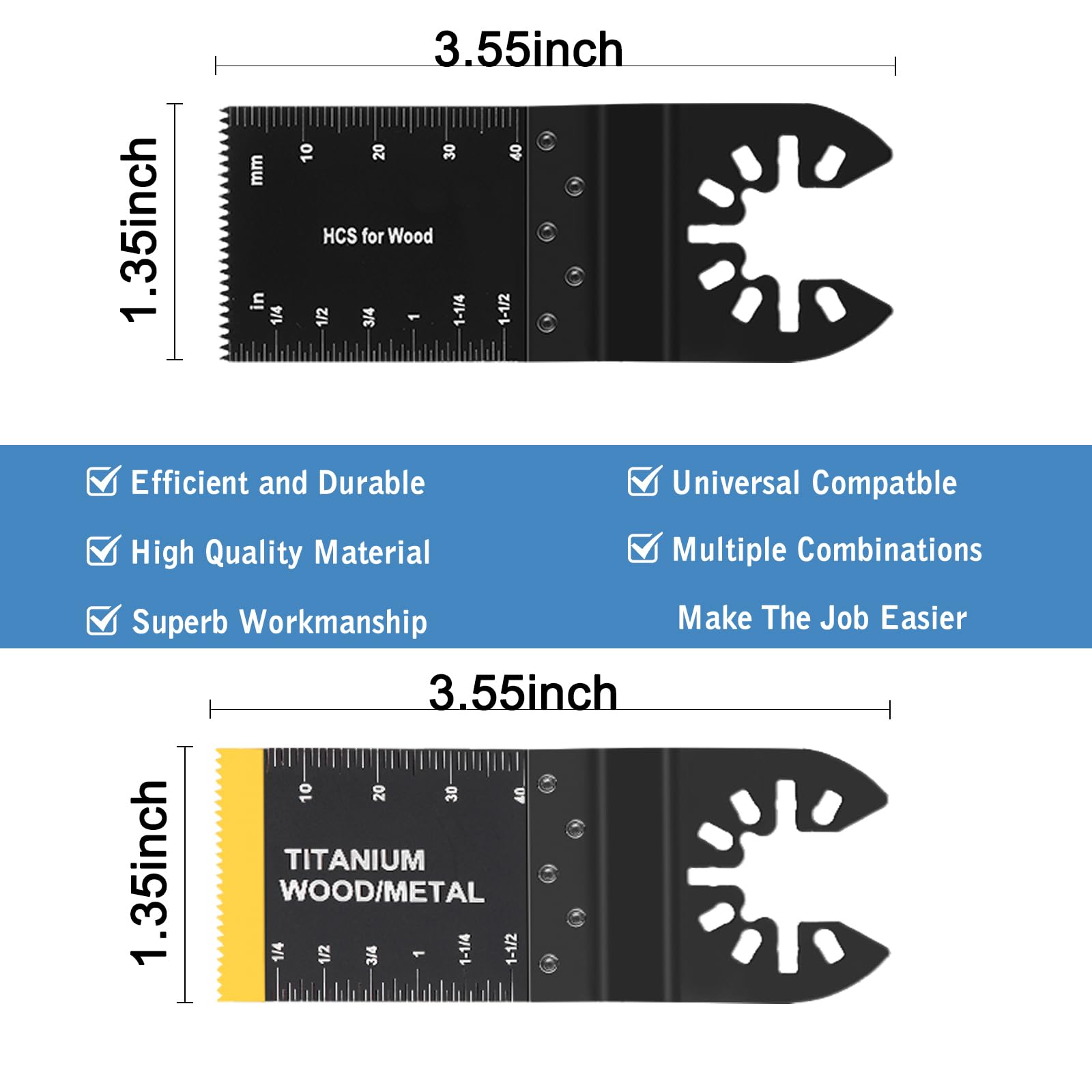 AIFICUT universal blade kit fits Dewalt, Makita, Ryobi for versatile cuts.