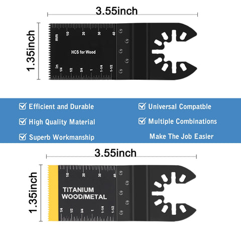 AIFICUT universal blade kit fits Dewalt, Makita, Ryobi for versatile cuts.