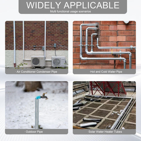 Aifong self-adhesive pipe wrap applied to copper pipe for secure insulation.