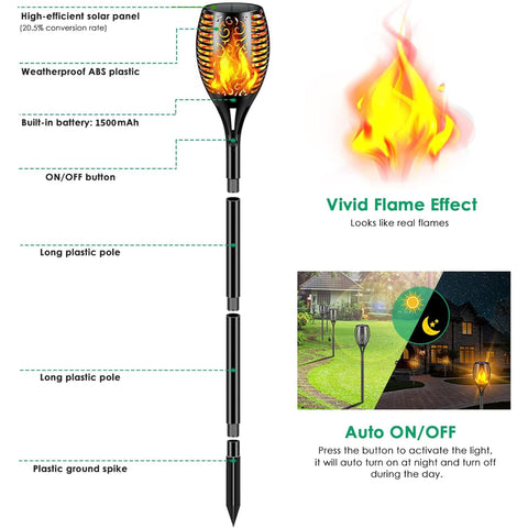 Aigleya flame torch lights are waterproof for garden and patio use