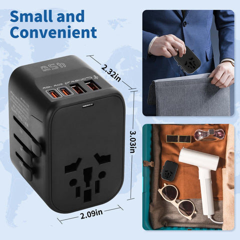 Aigostar two USB-C PD ports and two USB-A ports for multi-device charging.